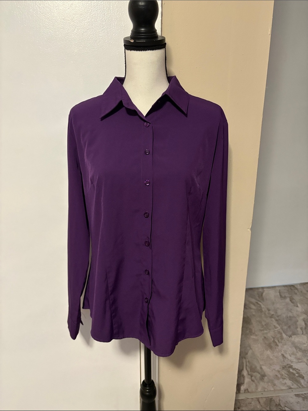 Purple Button-Down Women's Shirt